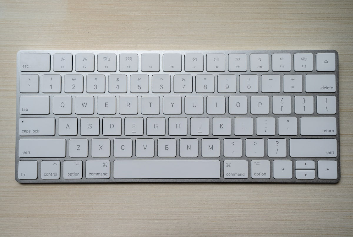 Mechanical keyboard on a desk