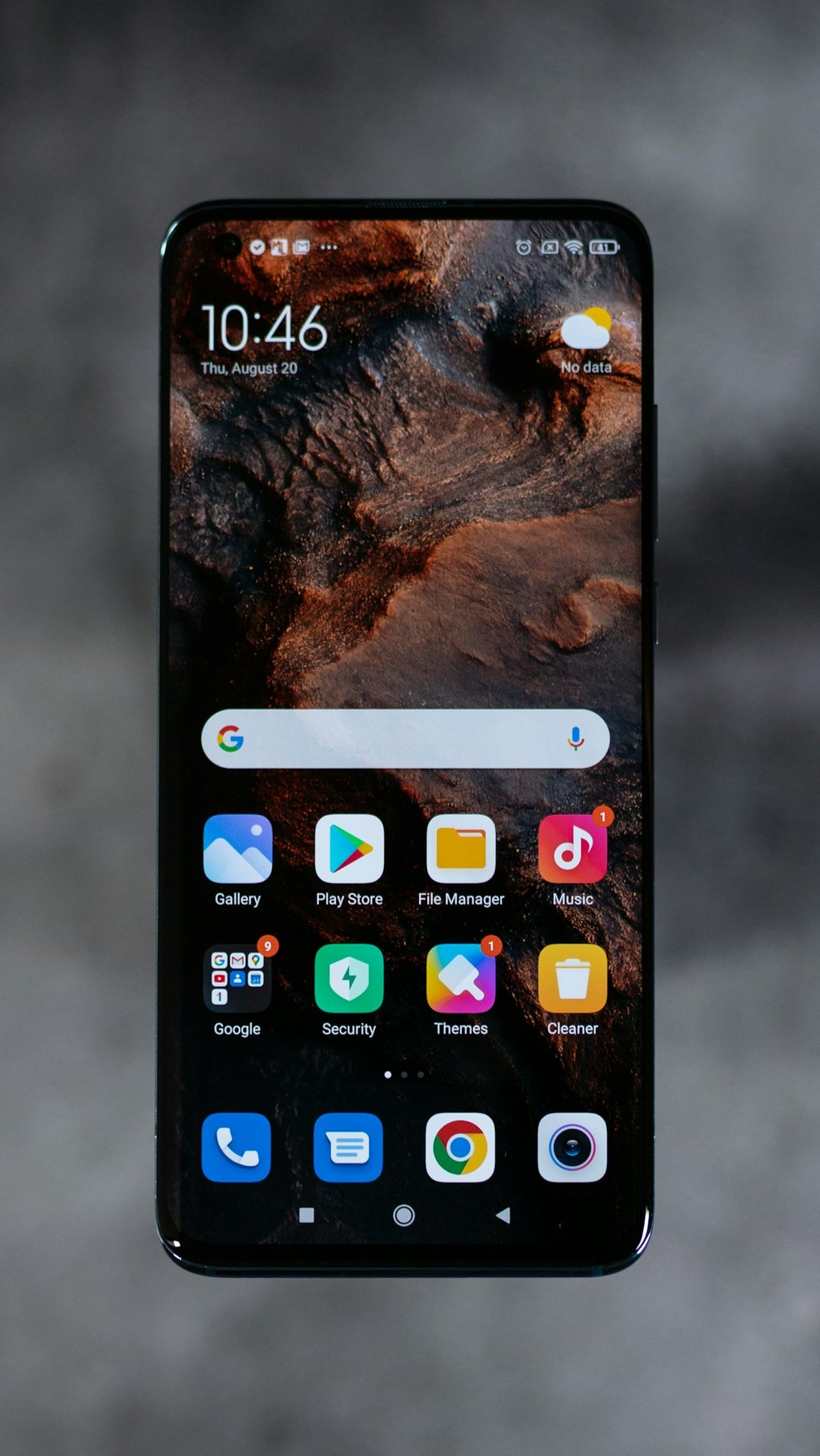 Foldable smartphone opened and closed