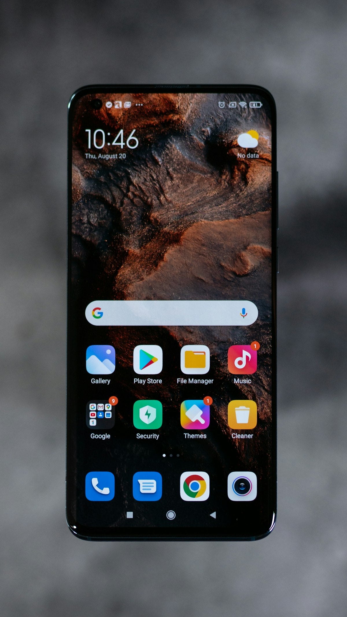 Foldable smartphone opened and closed